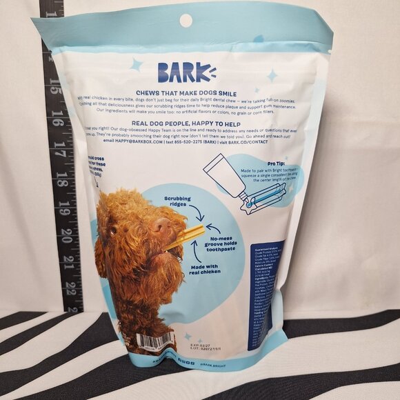 *SALE* NWT Bark Bright Dental Chews Small & NWT Bark Bright Dental Gel - Picture 3 of 5